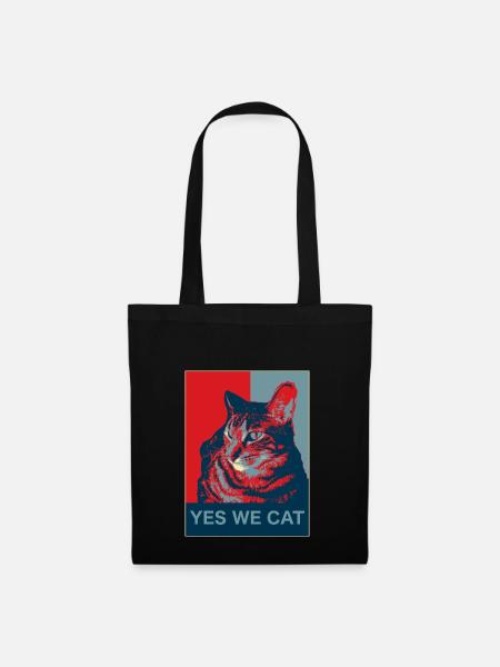 Yes we Cat - Stoffbeutel - Schwarz