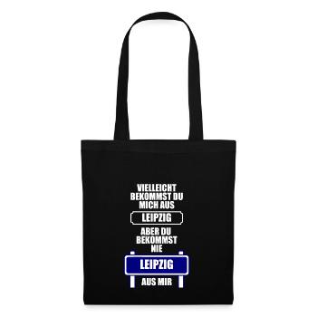 Leipzig Stadt Design - Stoffbeutel - Schwarz - Vorne