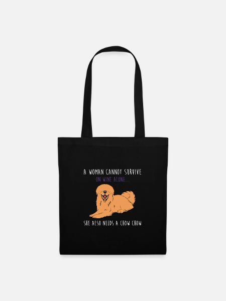 Chow Chow Hund - Stoffbeutel - Schwarz