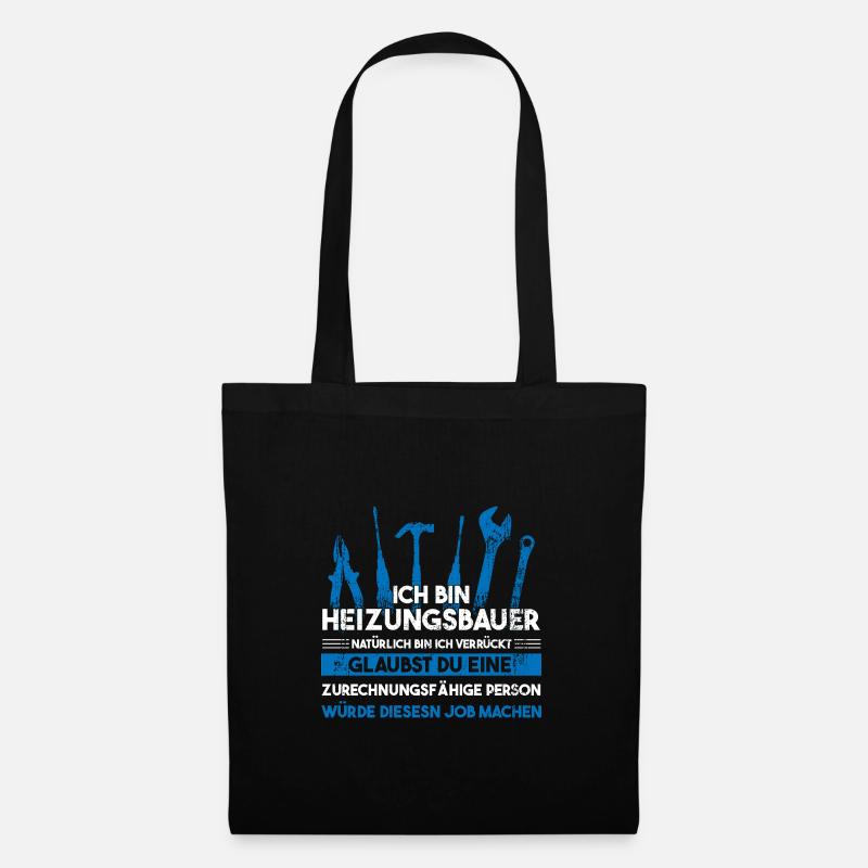 Heizungsbauer Beruf Heizungsbau Geschenk - Stoffbeutel - Schwarz