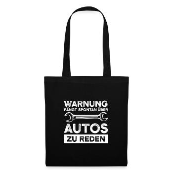 Auto Garage Mechaniker Geschenk - Stoffbeutel - Schwarz - Vorne