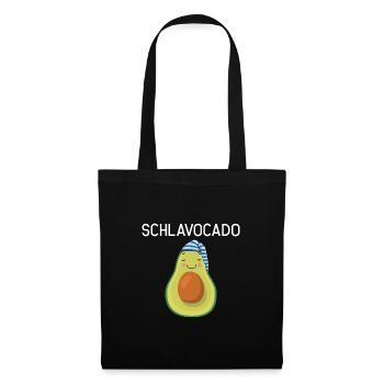 Schlafanzug Avocado Pyjama Geschenk - Stoffbeutel - Schwarz - Vorne