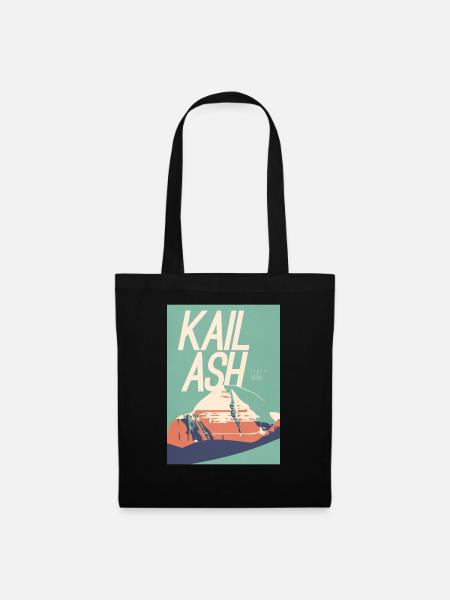 Kailash Abstract - Stoffbeutel - Schwarz