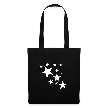 White star shooting star star pattern gift - Tote Bag - black - Front