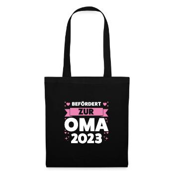 Oma 2023 Großmutter Großmütter Geschenk - Stoffbeutel - Schwarz - Vorne