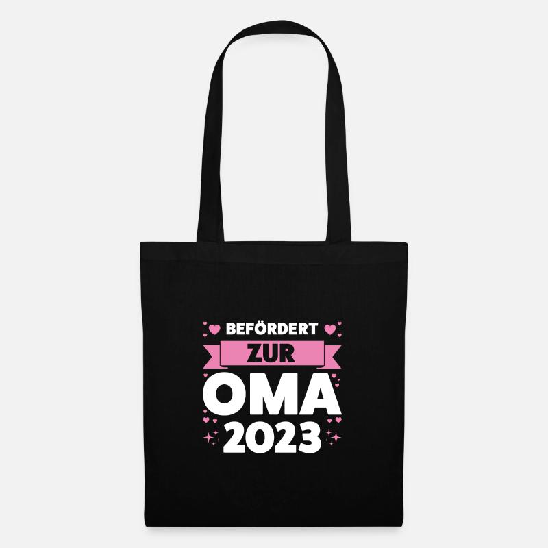 Oma 2023 Großmutter Großmütter Geschenk - Stoffbeutel - Schwarz