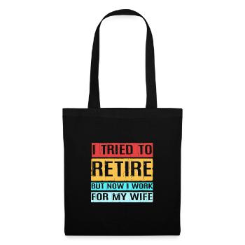 Retraité Retraité Retraité - Sac en tissu - noir - Devant