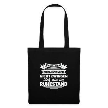 Ruhestand Rente Ruhestand Geschenk - Stoffbeutel - Schwarz - Vorne