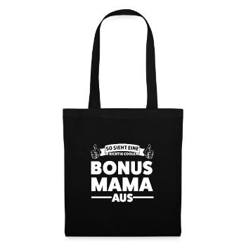 Stiefmutter Familie Stiefmama Geschenk - Stoffbeutel - Schwarz - Vorne