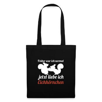 Eichhörnchen Tier Eichhörnchenliebhaber Geschenk - Stoffbeutel - Schwarz - Vorne