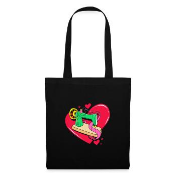 Sewing Machine Seamstress - Tote Bag - black - Front