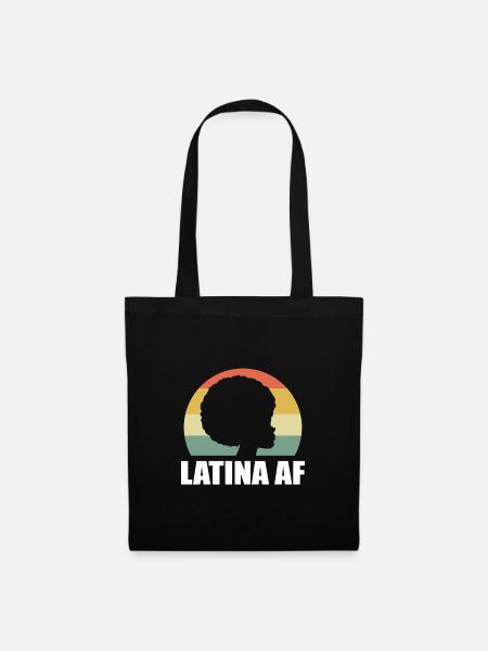 Afro Latina - Stoffbeutel - Schwarz