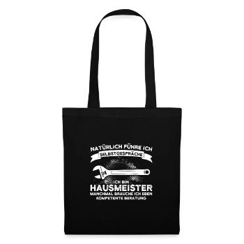 Hausmeister Job Hausverwalter Geschenk - Stoffbeutel - Schwarz - Vorne