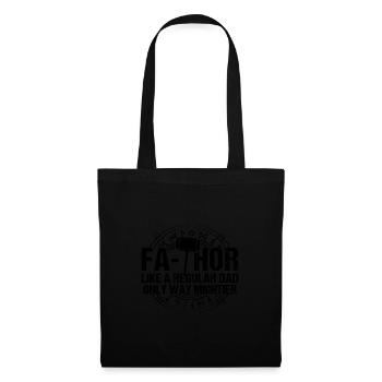 papa Vater Vater Tag Geschenk - Stoffbeutel - Schwarz - Vorne