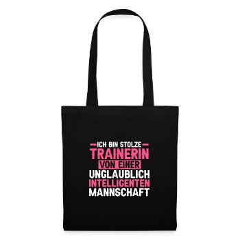 Trainerin Sport Trainieren Geschenk - Stoffbeutel - Schwarz - Vorne