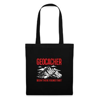 Geocaching Geocache Geocacher - Stoffbeutel - Schwarz - Vorne