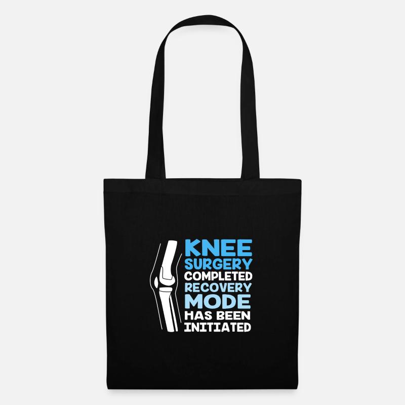 Knie Operation - Stoffbeutel - Schwarz