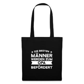 Opa Großvater Großväter Geschenk - Stoffbeutel - Schwarz - Vorne