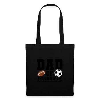 baller fussball baller Geschenk - Stoffbeutel - Schwarz - Vorne