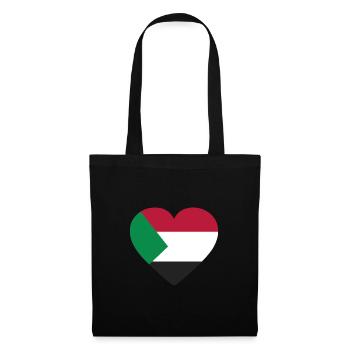 Drapeau du cœur de la Palestine - Sac en tissu - noir - Devant