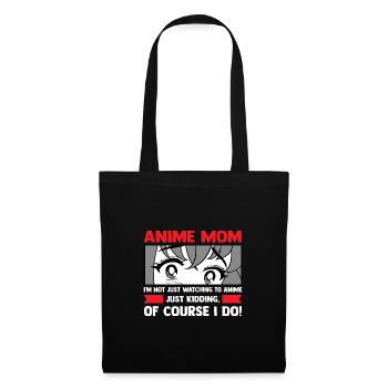 anime merch Anime anime mom Geschenk - Stoffbeutel - Schwarz - Vorne