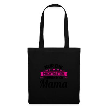 Mutter Mutter Tag Mama Geschenk - Stoffbeutel - Schwarz - Vorne