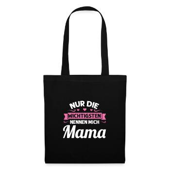 Mutter Mutter Tag Mama Geschenk - Stoffbeutel - Schwarz - Vorne