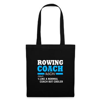 Ruderteam Rudern Ruder Ruderboot Ruderer - Stoffbeutel - Schwarz - Vorne