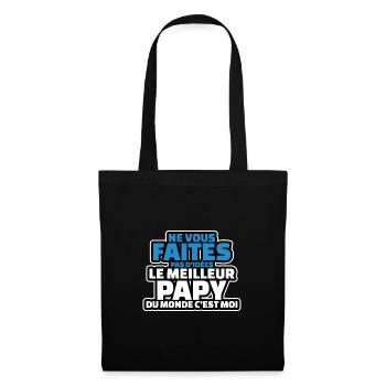 ne vous faites d idées le meilleur papy c est moi - Sac en tissu - noir - Devant