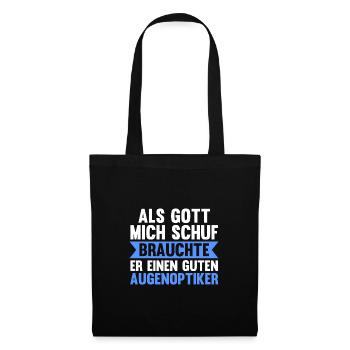 Optiker Beruf Brillen Laden Geschenk - Stoffbeutel - Schwarz - Vorne