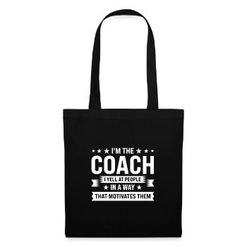 Trainer Trainer Sport Geschenk - Stoffbeutel - Schwarz - Vorne