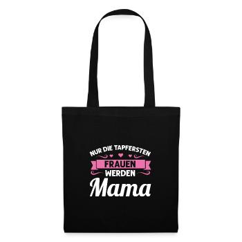 Mutter Mutter Tag Mama Geschenk - Stoffbeutel - Schwarz - Vorne