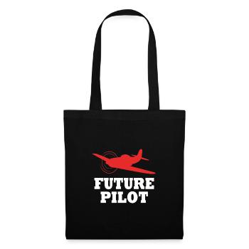 Pilote d’avion - Sac en tissu - noir - Devant