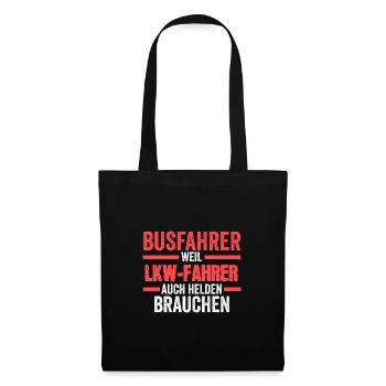 Busfahrer Job Reisebus Geschenk - Stoffbeutel - Schwarz - Vorne