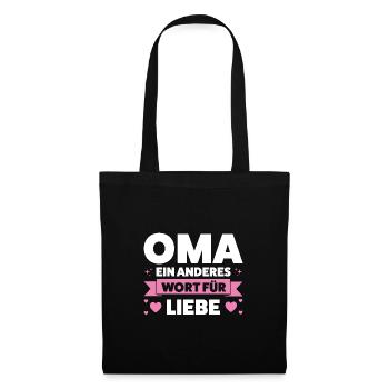 Oma Großmutter Omas Geschenk - Stoffbeutel - Schwarz - Vorne