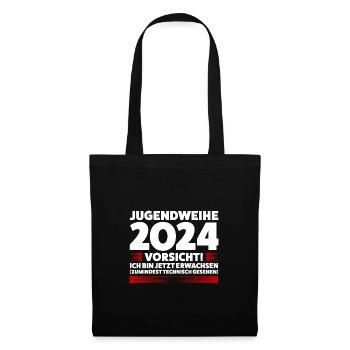 Jugendweihe 2024 Jugend Erwachsen Werden Geschenk - Stoffbeutel - Schwarz - Vorne