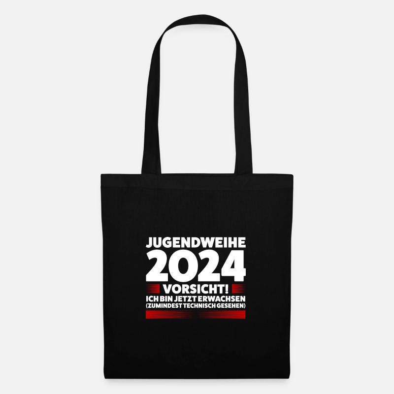 Jugendweihe 2024 Jugend Erwachsen Werden Geschenk - Stoffbeutel - Schwarz