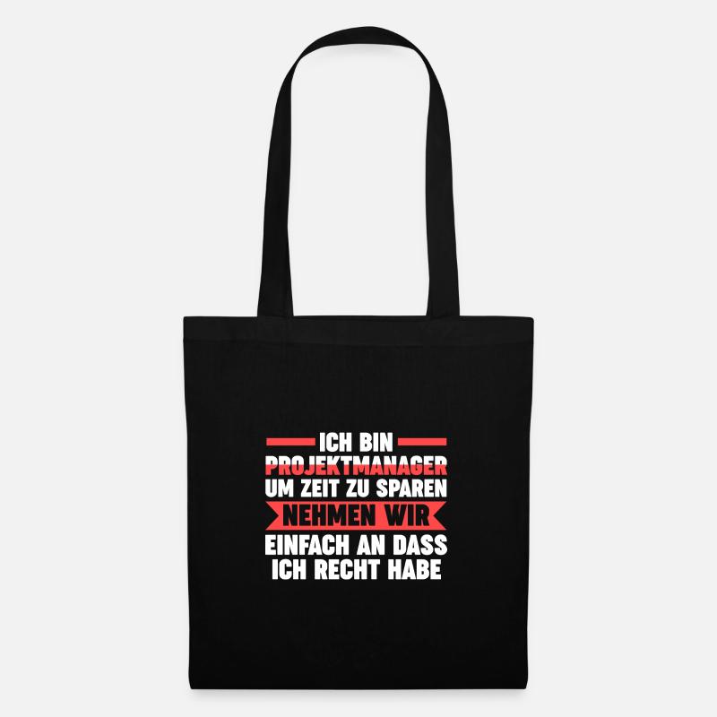 Projektmanager Beruf Manager Geschenk - Stoffbeutel - Schwarz