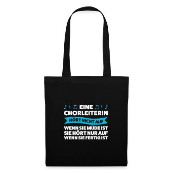 Chorleiterin Beruf Dirigentin Geschenk - Stoffbeutel - Schwarz - Vorne