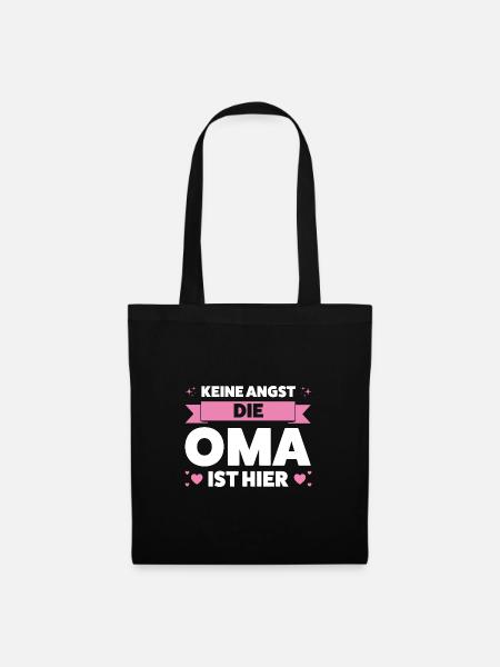 Oma Großmutter Großmütter Geschenk - Stoffbeutel - Schwarz