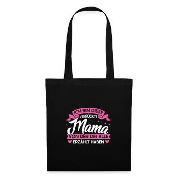 Mutter Familie Mütter Geschenk - Stoffbeutel - Schwarz - Vorne