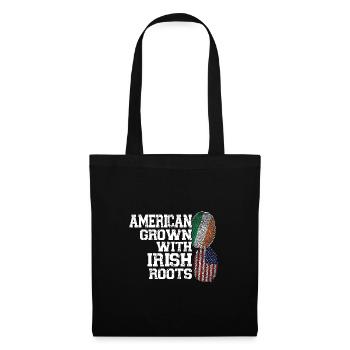 Irland Irisch Irische Wurzeln Geschenk - Stoffbeutel - Schwarz - Vorne