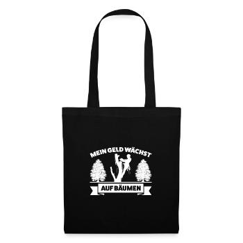 Baumkletterer Arborist Forstwirt Geschenk - Stoffbeutel - Schwarz - Vorne