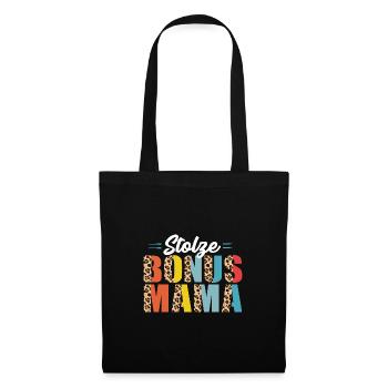 Bonus Mama Familie Stiefmama Geschenk - Stoffbeutel - Schwarz - Vorne