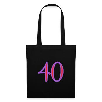 40. 40 YEARS. 40th ANNIVERSARY. 40 YEARS ANNIVERSARY. - Tote Bag - black - Front