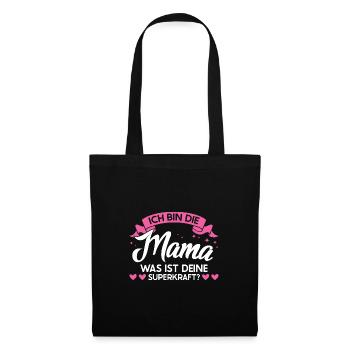 Mutter Familie Mütter Geschenk - Stoffbeutel - Schwarz - Vorne