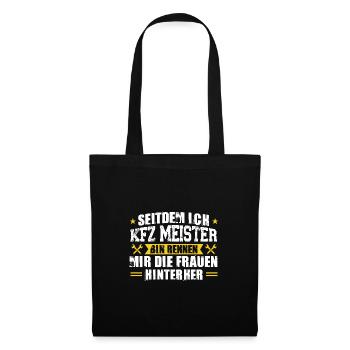 KFZ Meister Beruf KFZ Mechaniker Geschenk - Stoffbeutel - Schwarz - Vorne