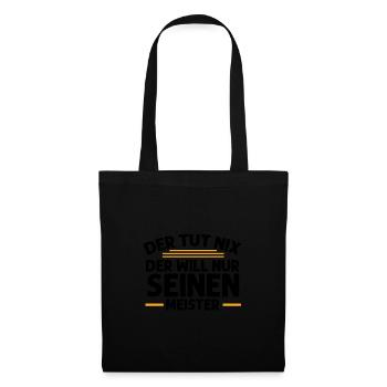 Meister Handwerk Meister Prüfung Geschenk - Stoffbeutel - Schwarz - Vorne