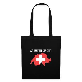 Schweiz - Stoffbeutel - Schwarz - Vorne