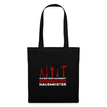 Hausmeister Job Hausverwaltung Geschenk - Stoffbeutel - Schwarz - Vorne